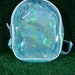 Blue and Green Iridescent Clear Mini Backpack 90s Spice Girls Club Kid Cyber