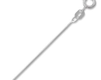 JUNIOR'S 14 INCH Sterling Silver Italian Snake Chain ( 0.7 mm )