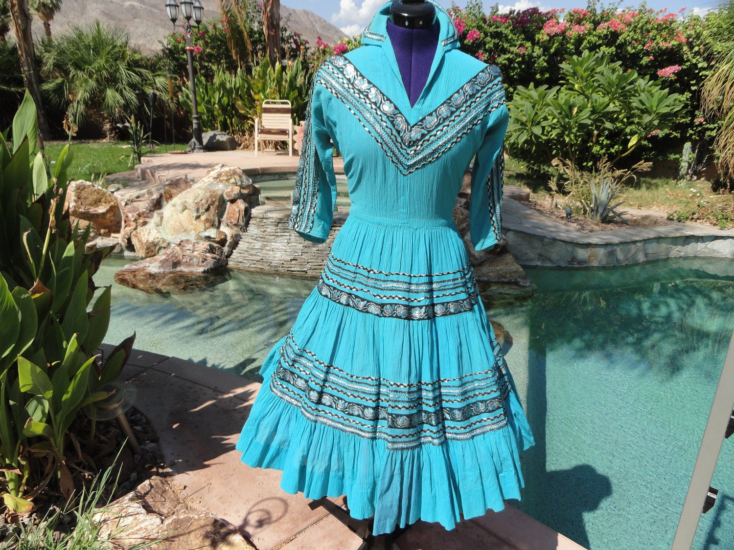 SALE Vintage 1950s squaw dress sundress 38 bust full