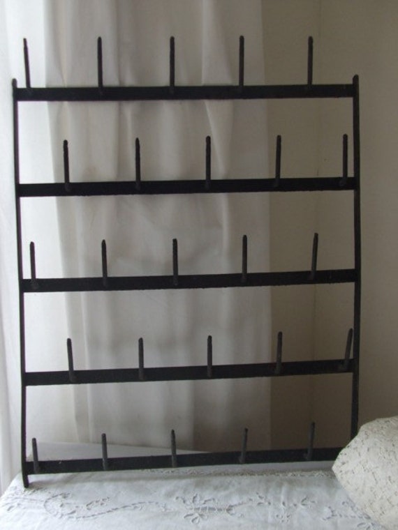 Vintage French bottle drying rack. Wall hanging. Country