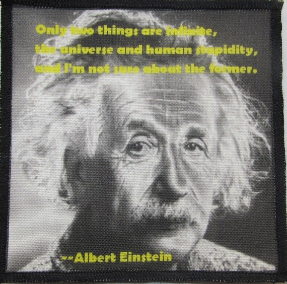 Items similar to Printed Sew On Patch - ALBERT EINSTEIN ...