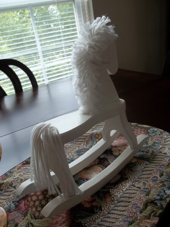 Handmade Rocking Horse Charming White Rocking Horse Babys