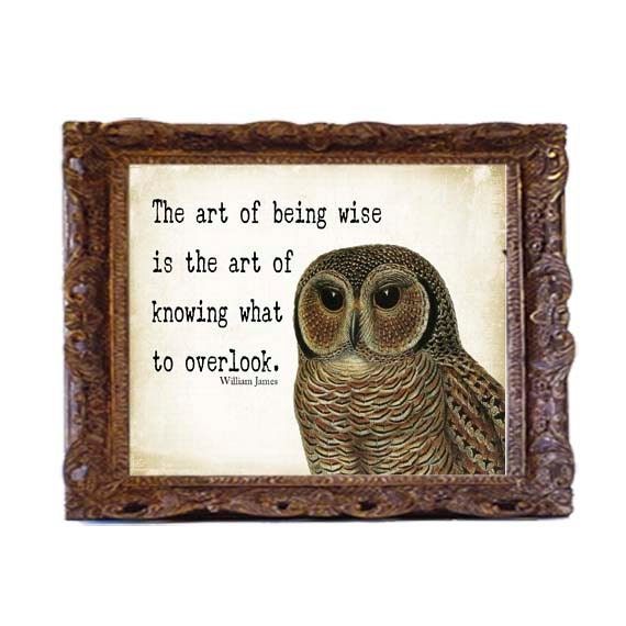 Items similar to typography 10x13 owl quote art print poster distressed