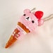 Rilakkuma Pink Strawberry Ice Cream Kawaii Pen Charm Necklace