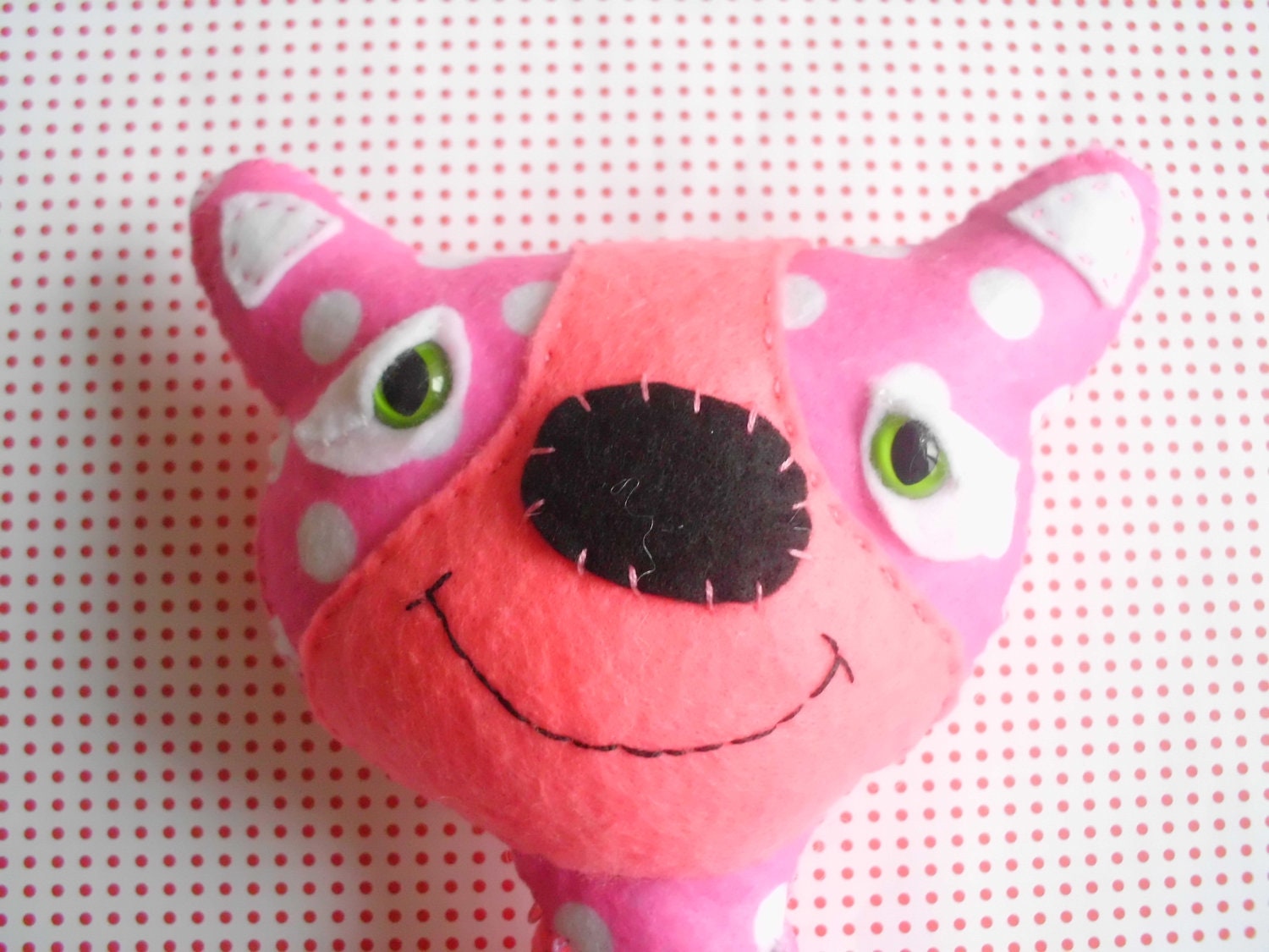 pink stuffed cat