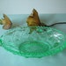 Beautiful Vintage Vaseline Glass....It Glows Retro Butter Dish Side Bowl Can be used for many things