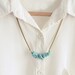 Turquoise Necklace : Raw Turquoise Magnesite Nuggets on Vintage Snake Chain