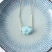 Turquoise Necklace : Single Raw Turquoise Magnesite Nugget on Brass, Gifts for her