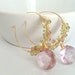 Whispering Twilight Bouquet, Double-Convex Pink Mystic Quartz Cluster Hoop Earrings