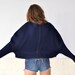 Sale 30% off....Oversized Cropped Navy Jumper