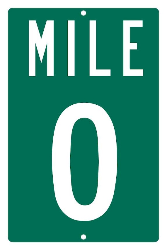 Mile Marker 0 Key West A1A Highway Sign 12 x