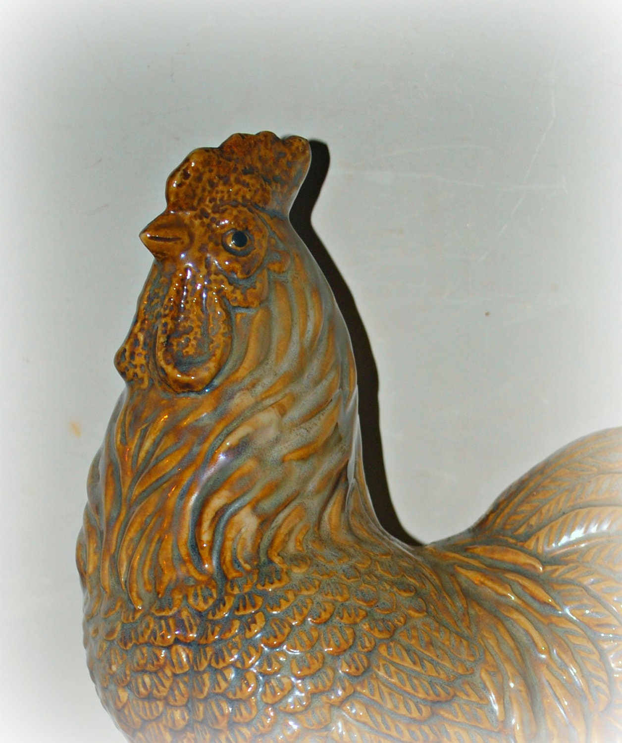 large ceramic rooster figurines