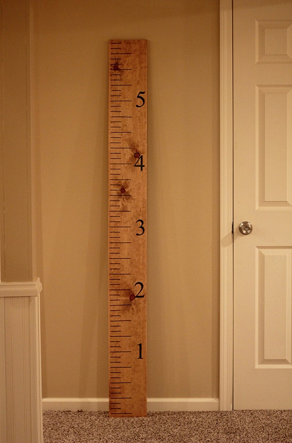ruler growth chart 6 foot with numbers and inch marksvinyl