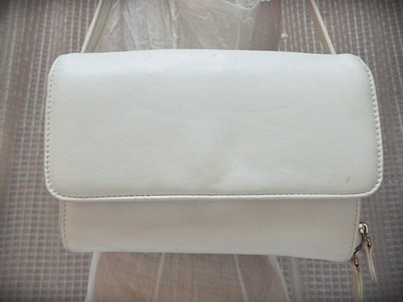 Worthington leather handbag organizer White leather crossbody