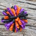 Purple Black Orange Hair Bow - Purple Korker Bow - Black Korker Bow - Orange Korker Bow - Small Korker Hair Clip