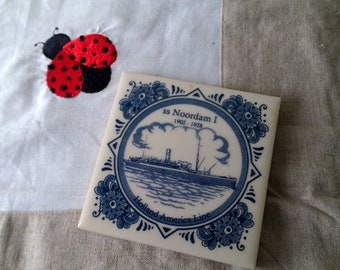 Holland America cruise line tile coaster