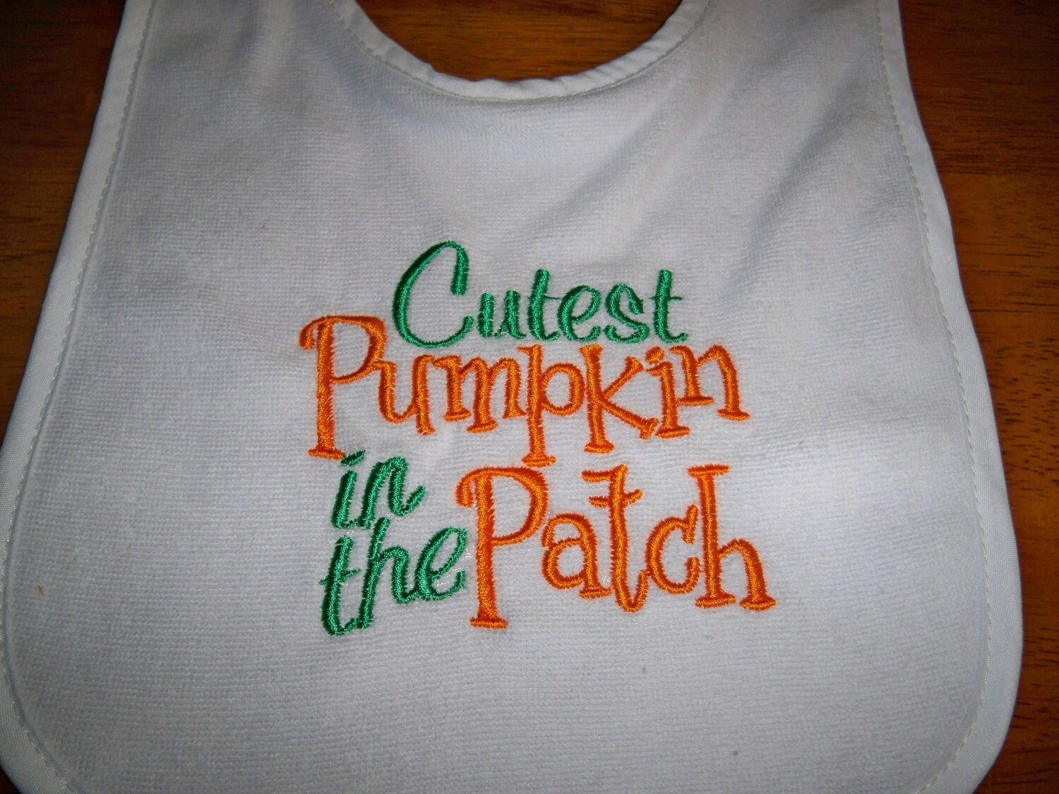 Halloween Baby Bib Cutest Pumpkin In The Patch Bib Baby