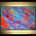 Original Large Abstract Painting Modern Contemporary Canvas Art Blue Orange Beyond The Heavens 36x24 Palette Knife Texture Oil J.LEIGH