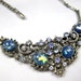 Coro Confetti Rhinestone Bib Necklace 1940s Vintage Jewelry Art Deco