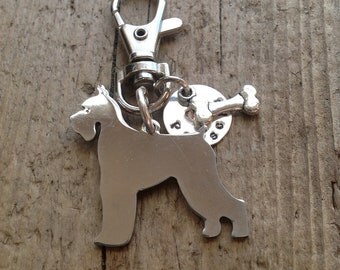 Schnauzer Custom Keychain Dog Lover
