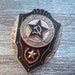 soviet army military pin badge "Excellence in the Soviet Army 1" aluminum military sign with red star - 100 % original - i