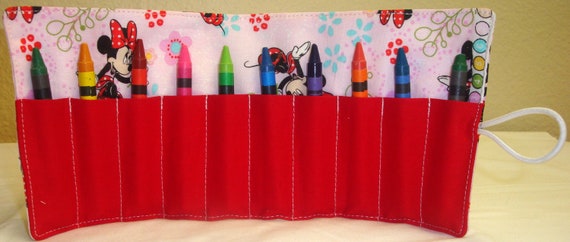 Minnie Mouse Inspired crayon roll up Il_570xn