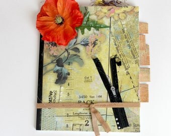 Altered Notebook, Memory Book, Diary, Journal, Scrapbook, Special Notebook, Poetry Book