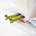 SALE! Lime rainboots bookmark. Lime green boots with white dots. Legs in the book.