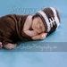 Newborn Crochet Football Hat