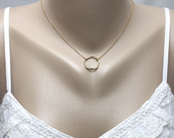 Wish Gold Wishbone Necklace Gold Necklace lucky Necklace