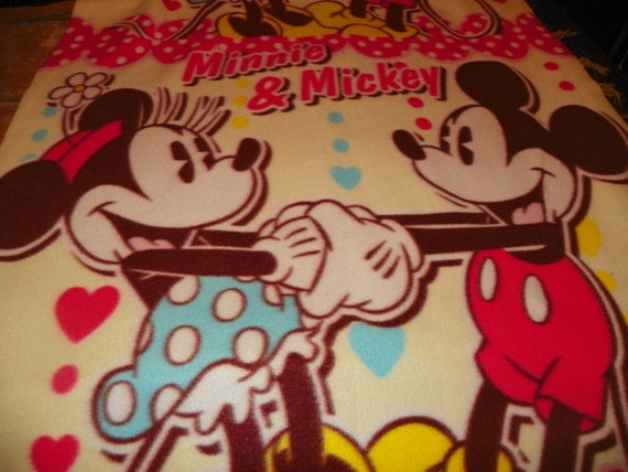 Mickey and Minnie Mouse Fleece Fabric Sold by the Panel