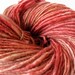 Rotten Apple - 220 yards 9 oz - handspun aran weight Romney wool - handpainted red, pink, grey, green