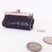 Black coin purse snake leather