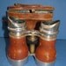 Victorian Set of Chevalier Military Binoculars Made in France with Leather Case