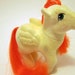 Vintage My Little Pony So Softy Yellow Paradise Pegaus Pony Neon Orange Hair Two Palmtrees and a Moon 1984