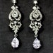 Sasha Swarovski crystal and pearl bridal earrings