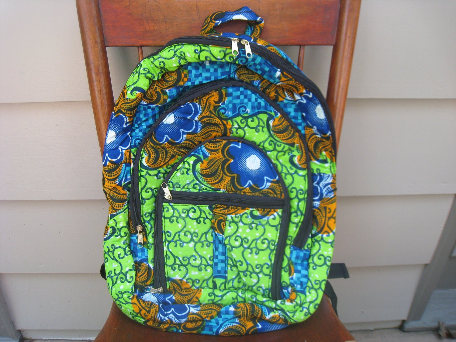 African Print Backpack by OurTalkingHands on Etsy