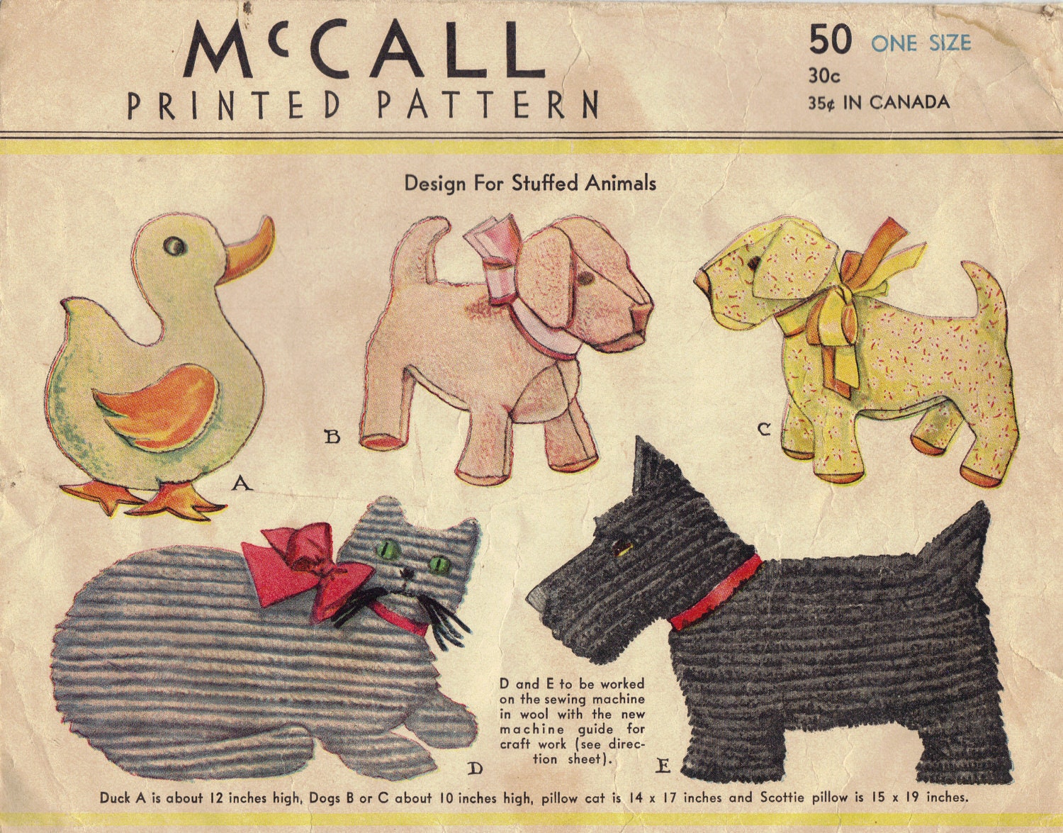 mccalls stuffed animal patterns