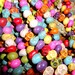 1/2 Strand of Side Drilled 10x10mm Multi Color Skull Beads