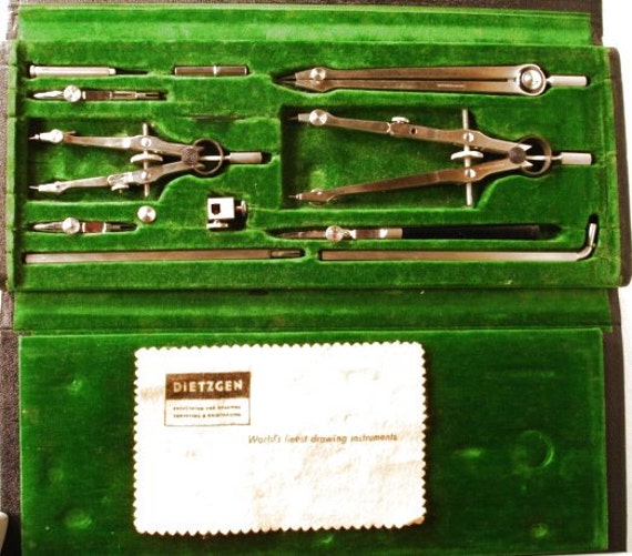 Vintage Dietzgen Master Pro Set Drafting Tools by dorothybroome