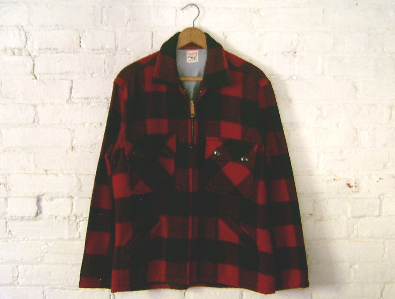 Vintage Plaid Wool Jacket Men S Lumberjack by RobinCottage on Etsy