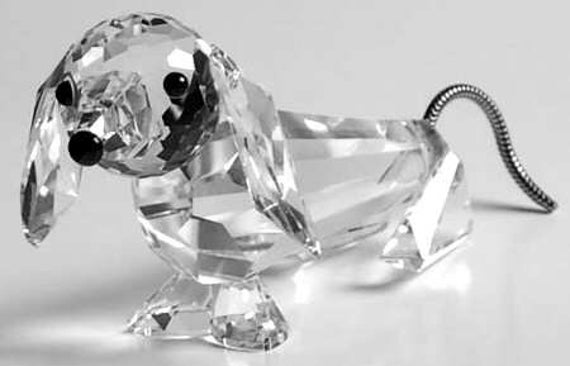 dachshund crystal figurines