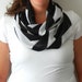 Black and White Chevron Infinity Scarf