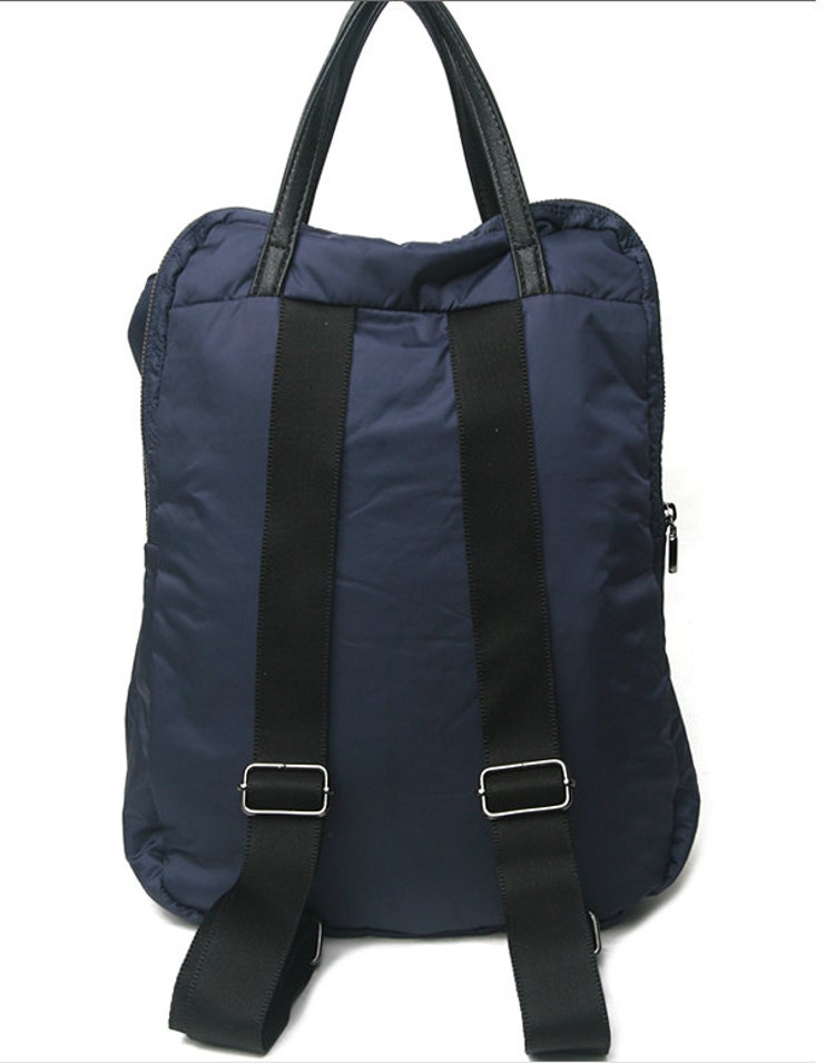 Leppy Fabric cushion Backpack Navy by BagDoRi on Etsy