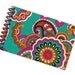 SPARKLY PAISLEY FLOWER design recycled spiral bound journal notebook