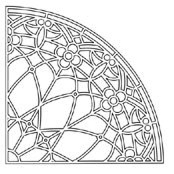 Stained Glass Window Quarter Stencil Scrap FX Scrapbooking Art