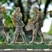 1930's Wooden Antique Toy Soldiers from France / Military Band Set