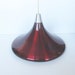 Red Violet aluminium pendant, beautiful vintage hanging light aluminium from 1960s