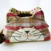 Cat purse / Cat zipper purse / Cat coin purse / Hand embroidery / Gift bag / Small bag zippered