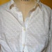 Cool White Eyelet Embroidered Cotton Camp Shirt(SizeM)